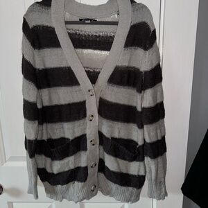 urban outfitters distressed button down cardigan